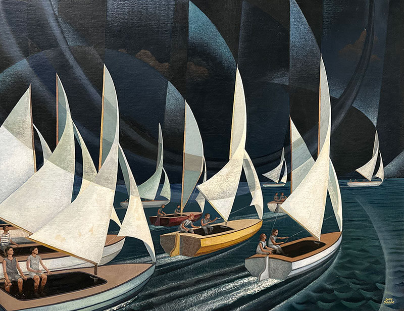 Sail boats racing