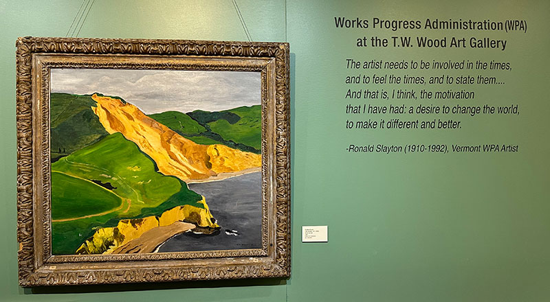 Works Progress gallery at T. W. Wood Museum