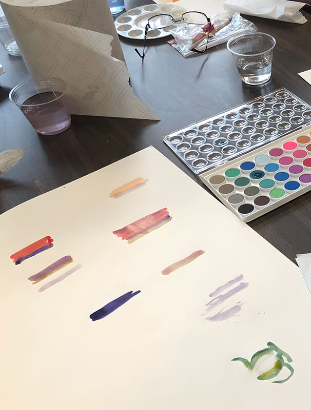 Water color Palette on paper