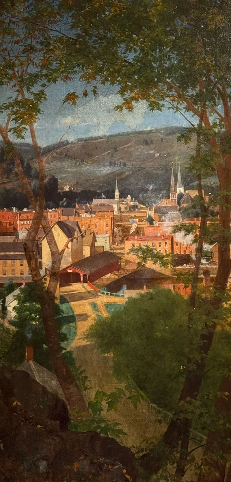 Painting of Montpelier, VT in 1875