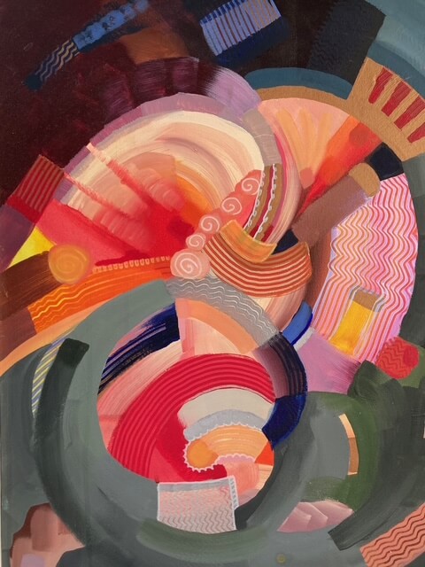 “Onward” acrylic painting by Sarah Munro  